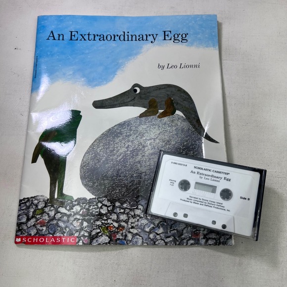 Scholastic Other - An Extraordinary Egg Leo Lionni Scholastic Book and Cassette Tape Set Vintage